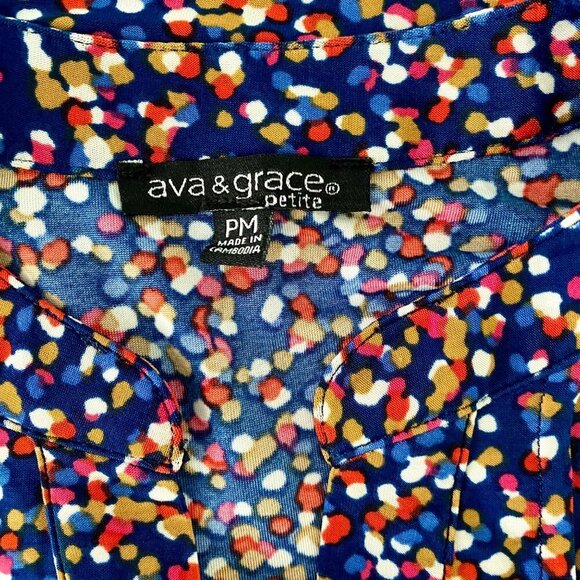 Ava & Grace Sleeveless Top Quarter Button Women's Petite Medium PM - Picture 6 of 7